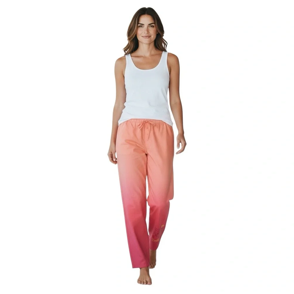 DISNEY Bambi Cotton Ombre Pink PJ/Lounging Pants Size Large — SUPER COMFY! - Picture 2 of 6